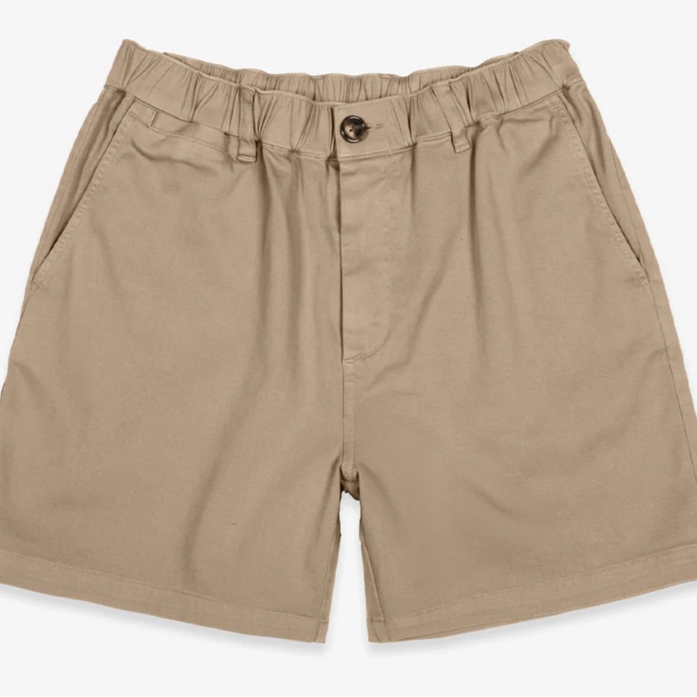 Chino Shorts - Light Khaki -
Cove USA Men's Elastic Waist Chino Shorts -